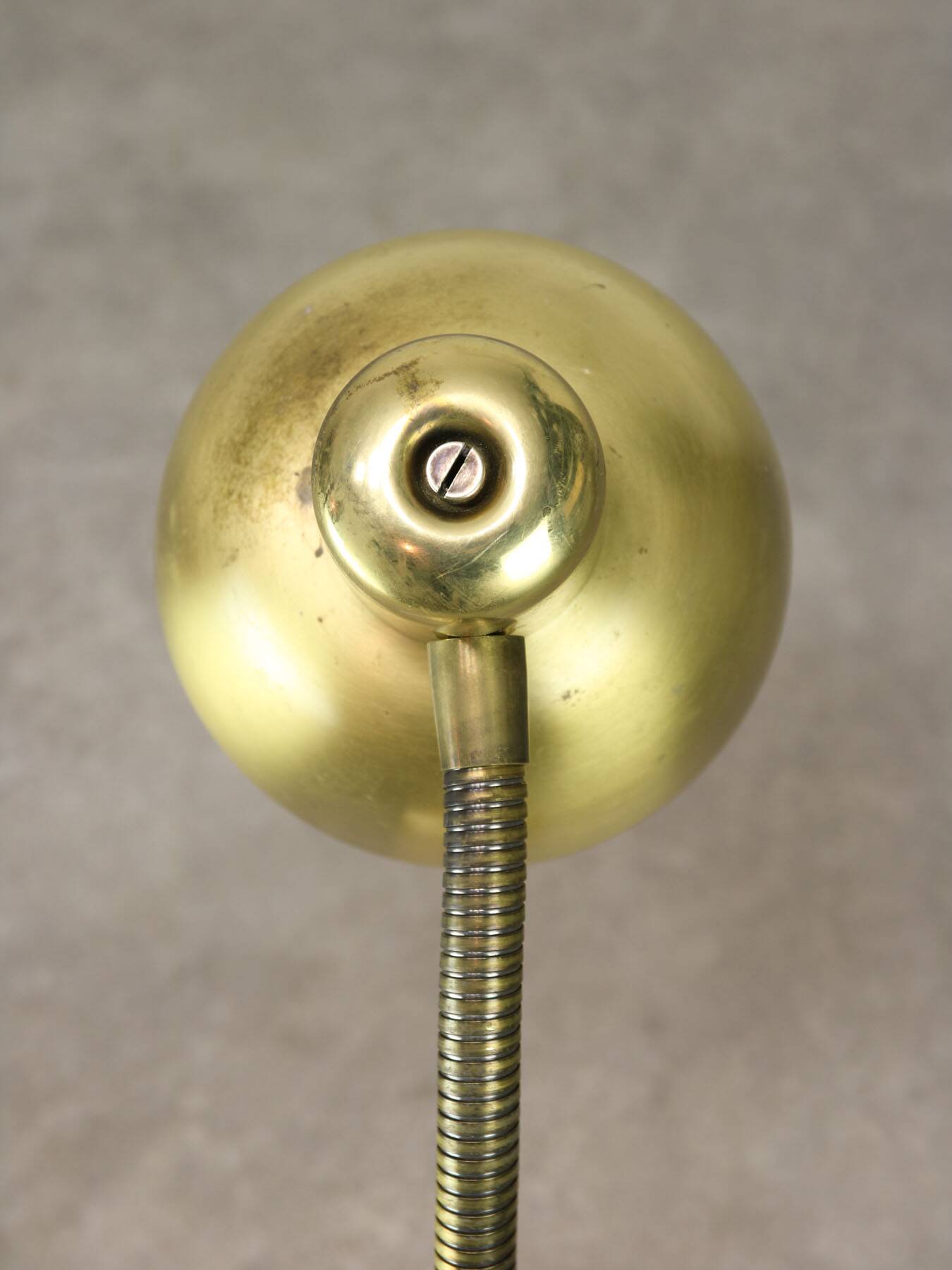 Vintage Italian Brass Gooseneck Table Lamp