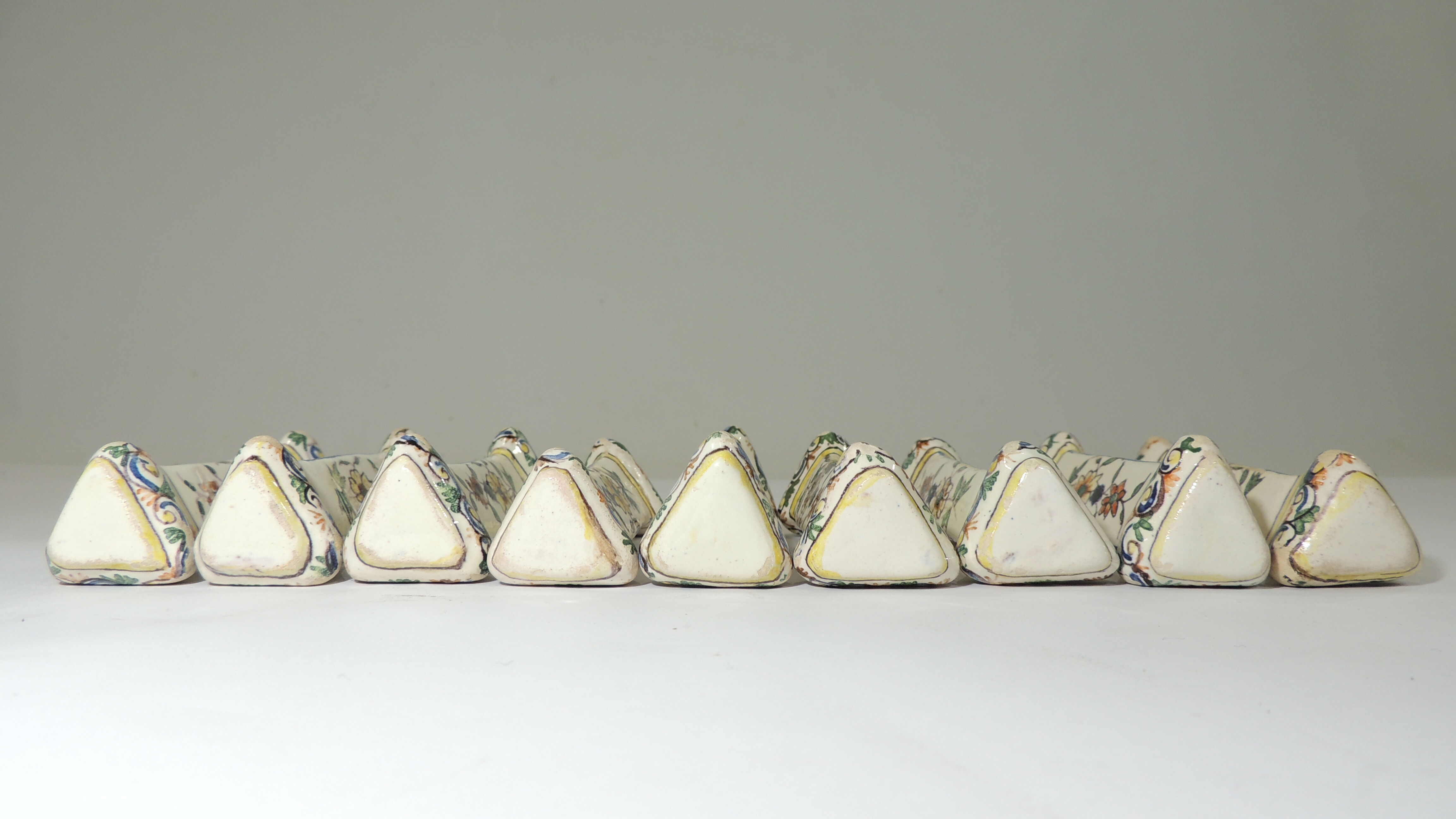 Antique ceramic knife holder / handmade / XIXth