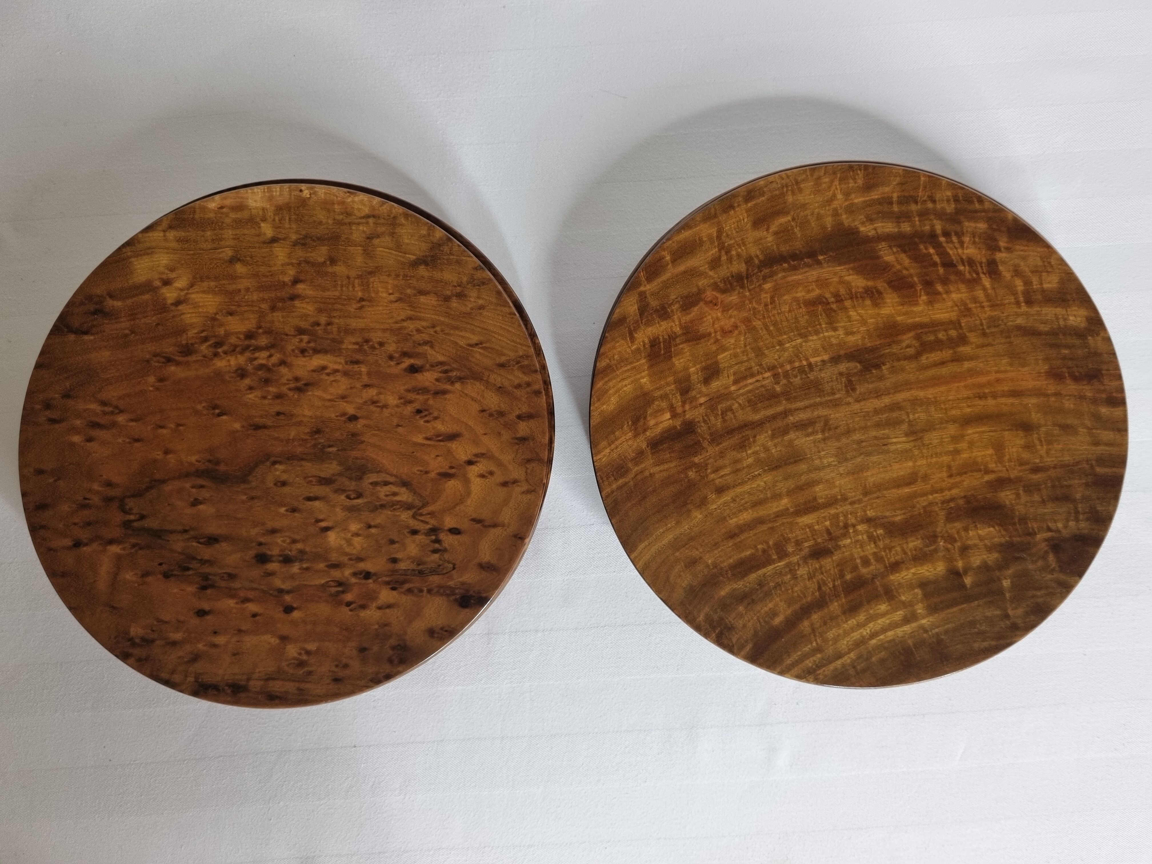 Set of 6 wooden plates "Lapacho" from South America, 20 cm