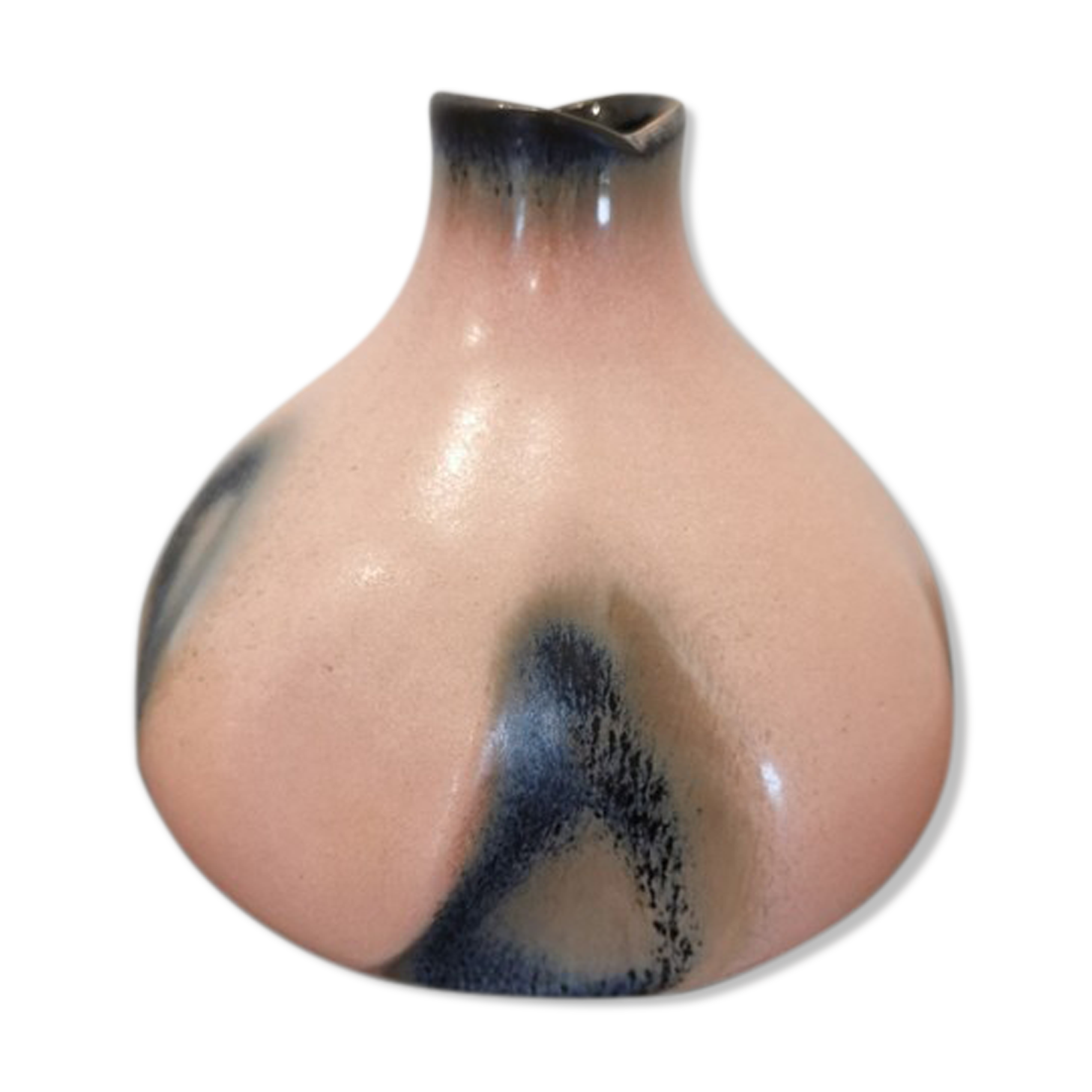 Vintage onion vase BAY West Germany old pink