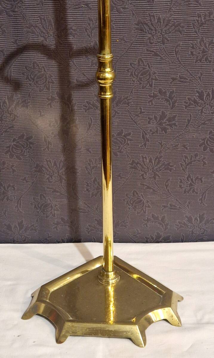 19th century brass fireplace set