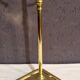 19th-century brass fireplace tool set