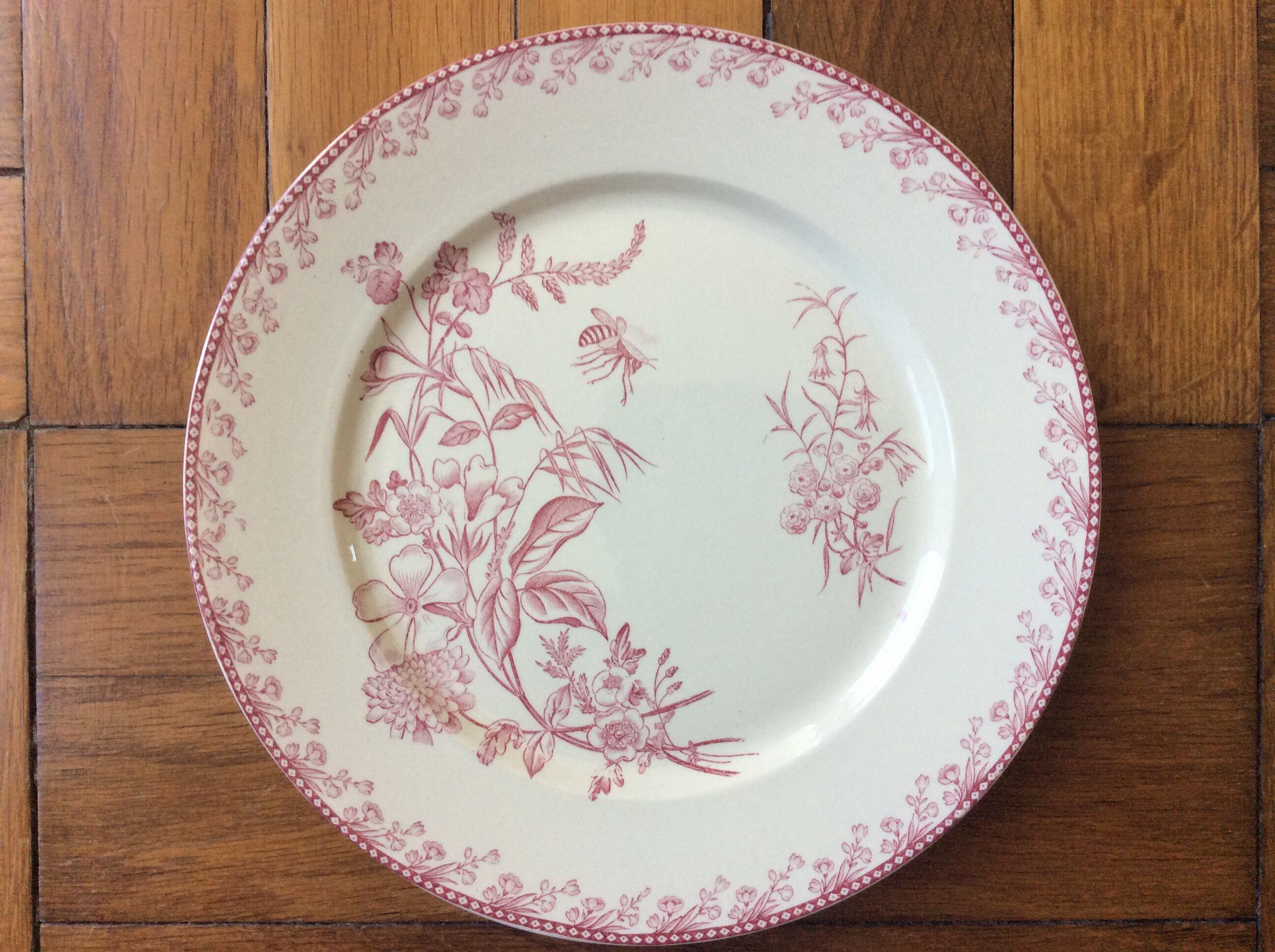 Series of 9 old flat plates Iron Land