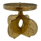 Brutalist bronze candleholder, 1970s