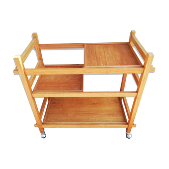 Service in Japanese design solid wood 1970