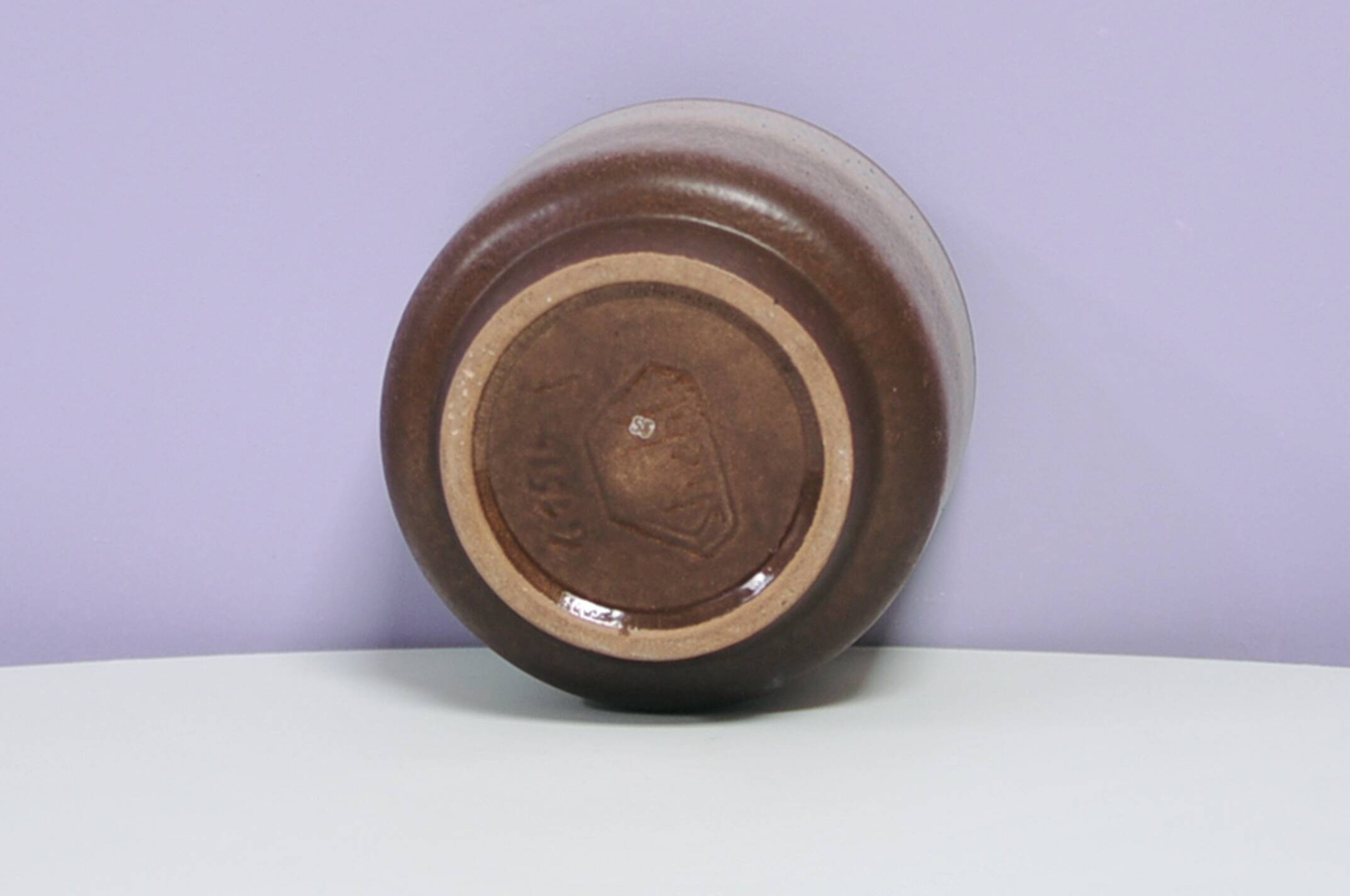 Brown & beige West Germany flower pot