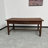 Antique work table in solid cherry and acacia