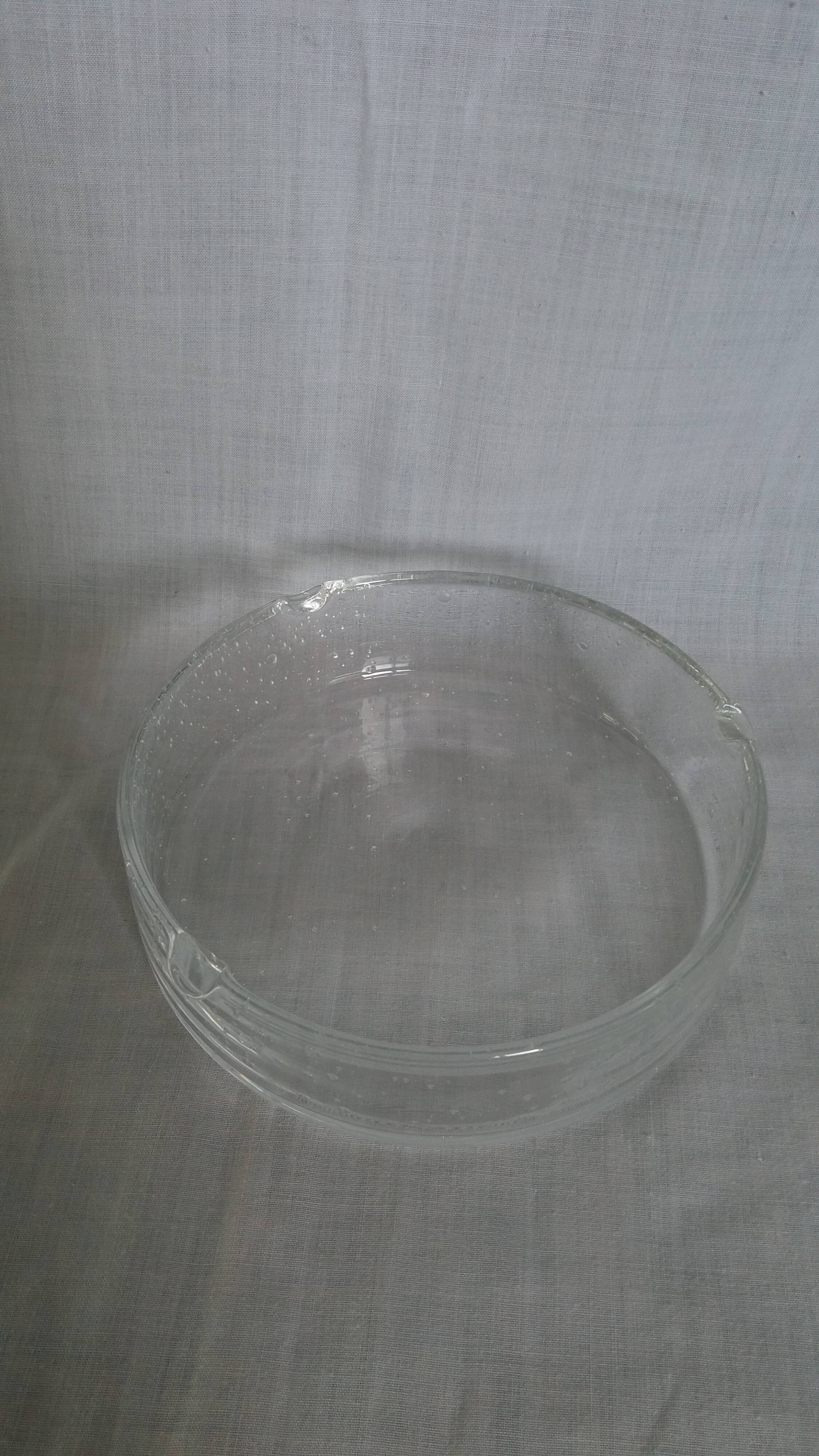 Cendrier ou vide-poche en verre bullé artisanal