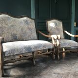 Louis XII bench and armchairs