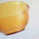 Amber eared bowl frosted old vintage lever