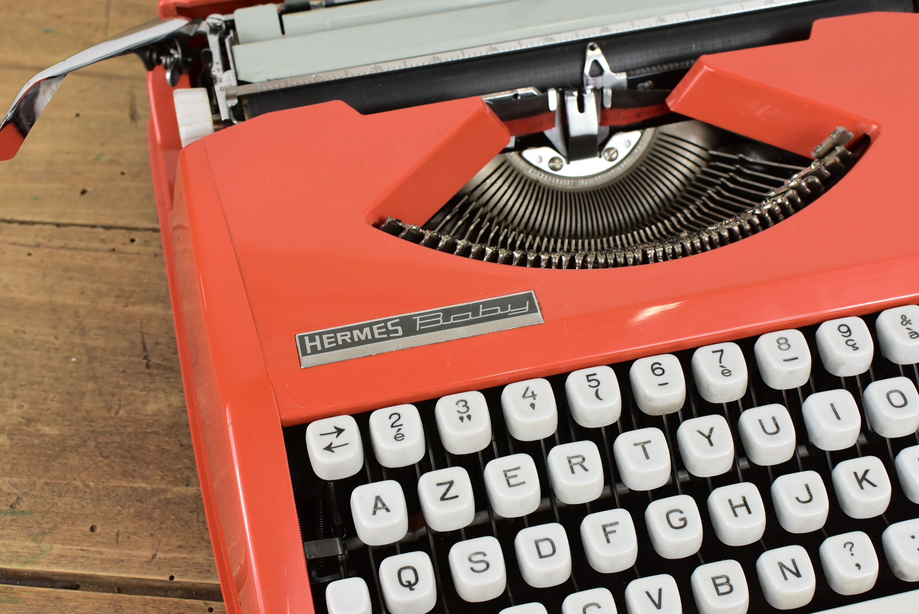 Hermès Baby orange typewriter.