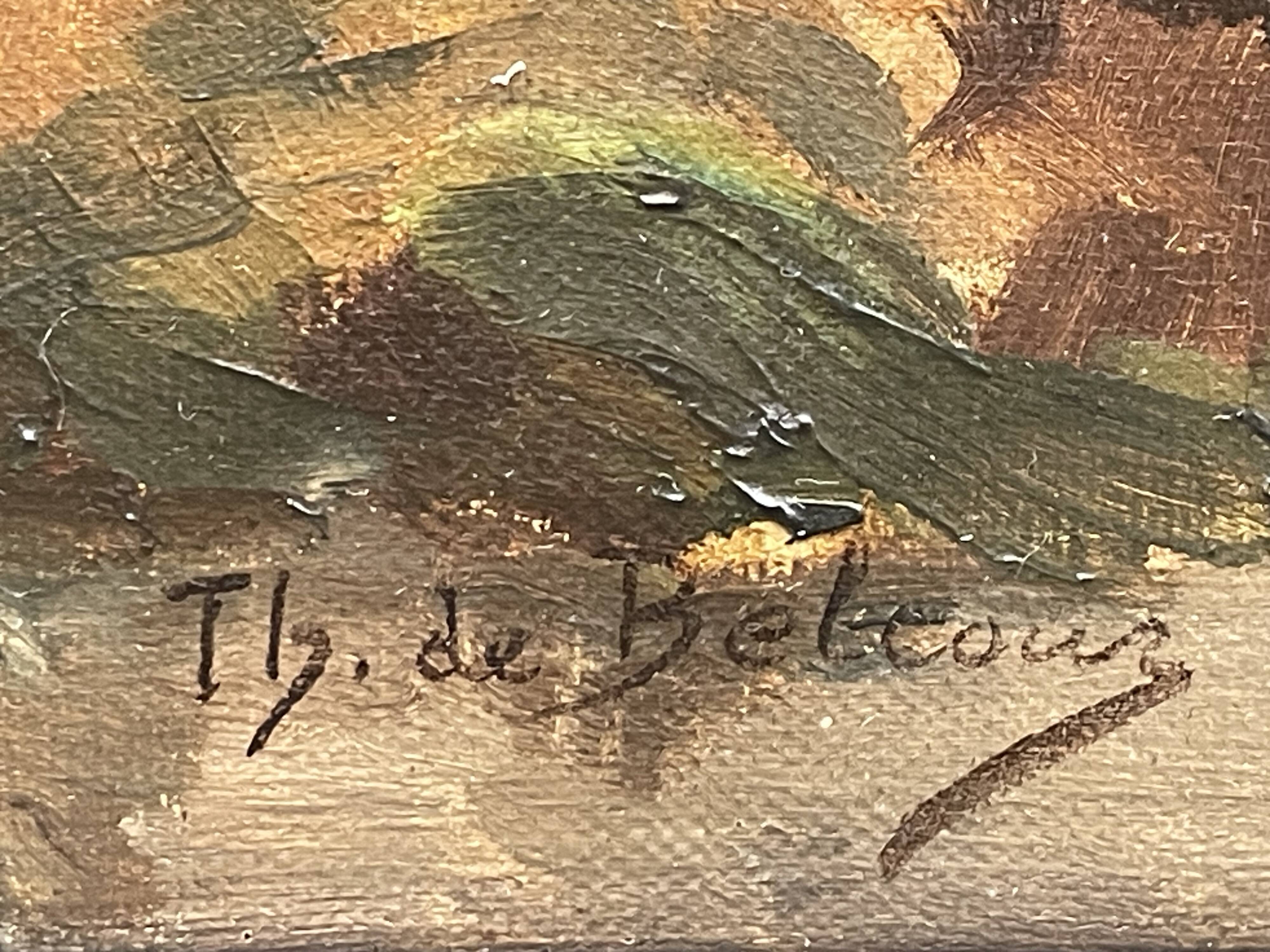 Oil on canvas animated seascape, brittany - signed de belcour? 19th century
