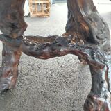 Side table old wood tree trunk vines