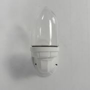 Wall lamp in porcelain with a transparent glass shade, 1930s.