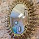 Decknudt oval sun mirror from the 50s/60s