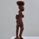 Mid-century hand-carved African woman sculpture