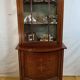 Stunning Antique Edwardian Inlaid Mahogany Bow-Front Silver Display Cabinet