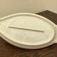 Vintage white porcelain foie gras dish
