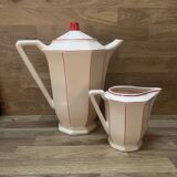Digoin pink and red teapot