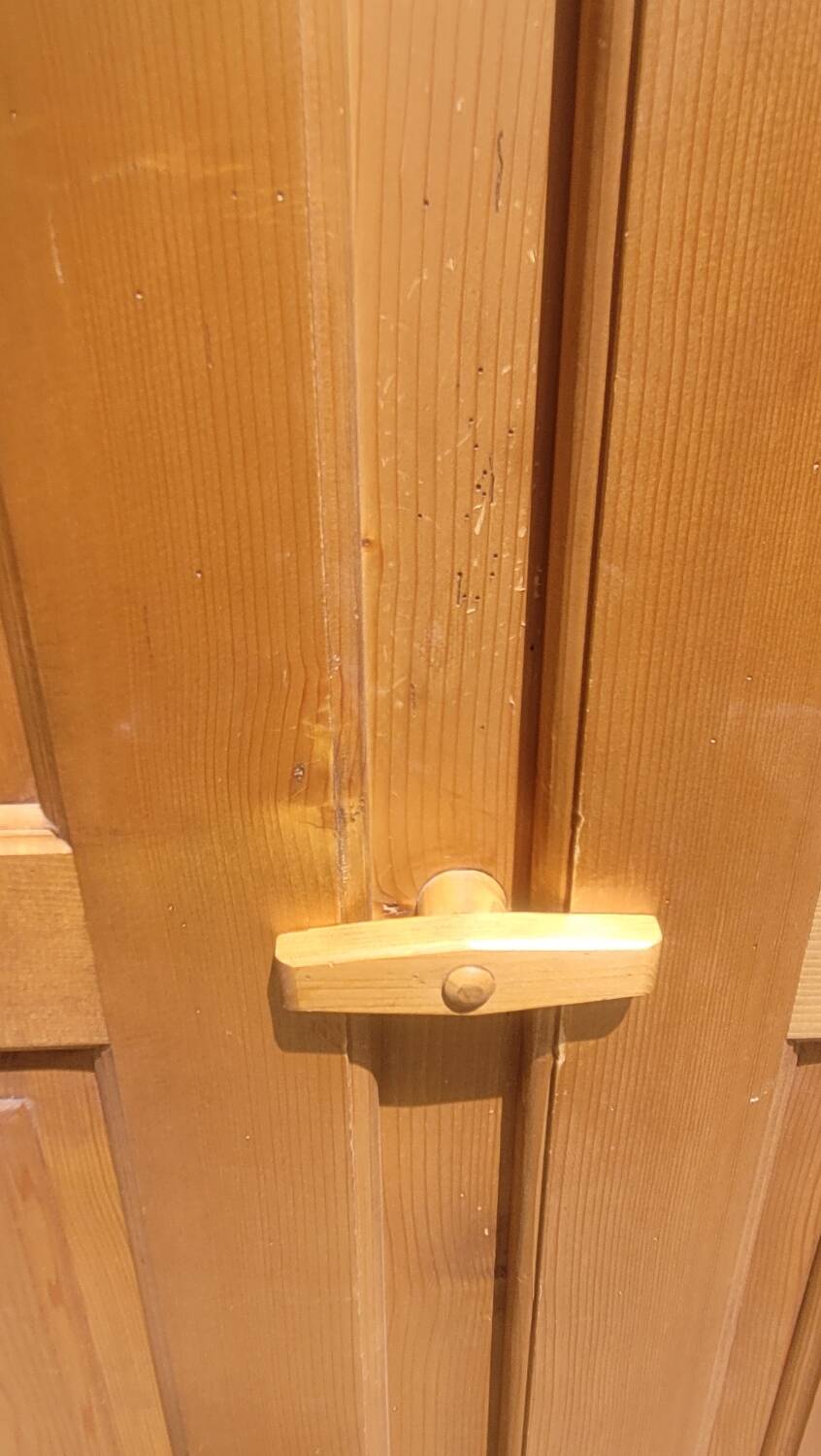 Mountain-style fir cabinet