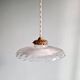 Art Deco pendant/portable lamp in clear glass, 1920s-30s