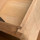 9-drawer art deco sideboard in solid raw oak