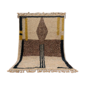 Tapis berbère contemporain en laine – Motif losange géométrique