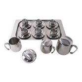 Service à café et à thé, design italien, années 1980, fabriqué en Italie.