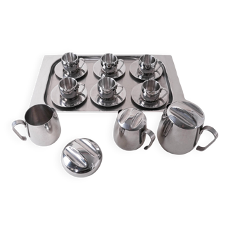 Coffee and tea set, Italian design, 1980s, made in Italy