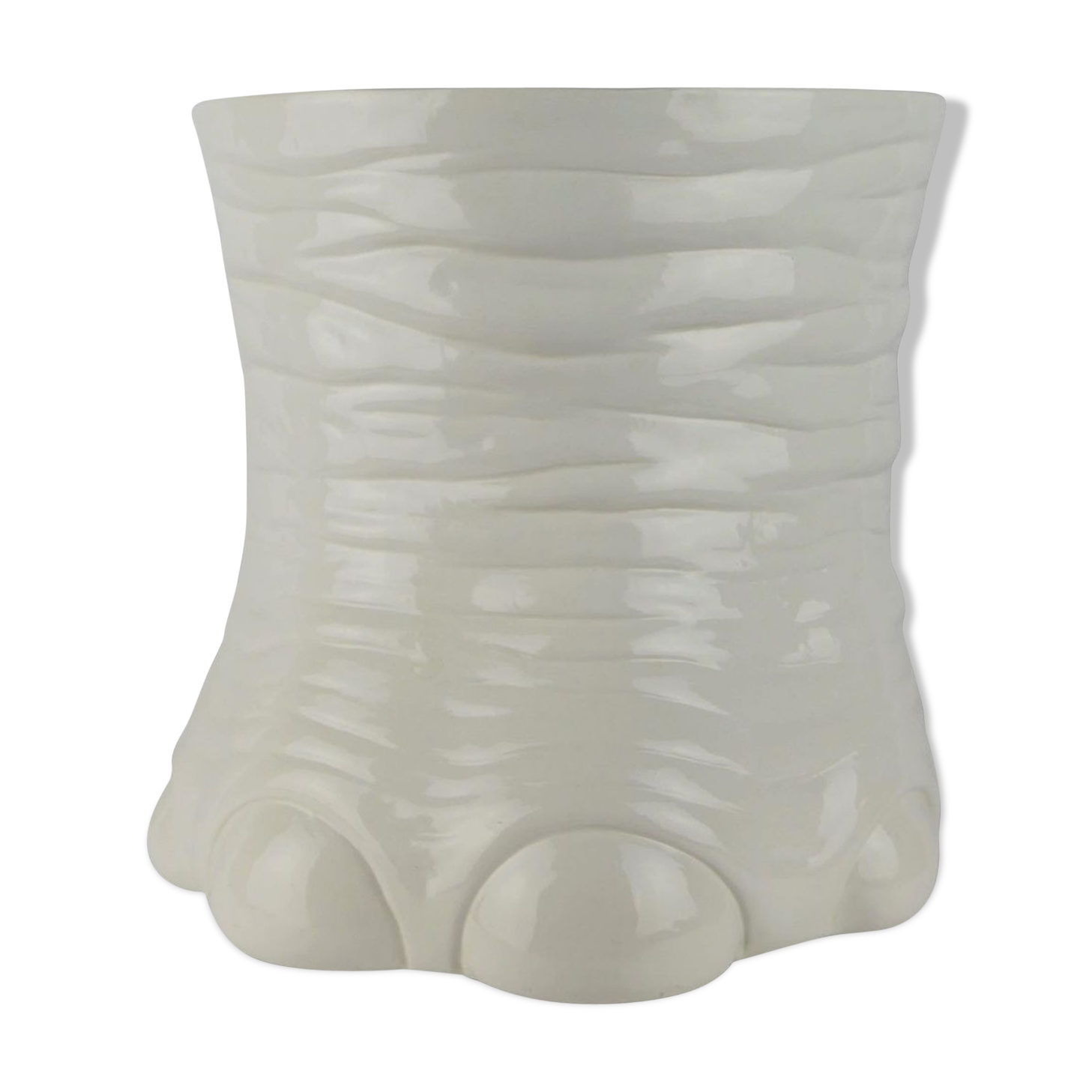 Grand Cache-pot-white vintage, Chaumette Italy, ceramics