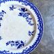 Small round Staffordshire dish in blue ironstone