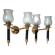 Pair of vintage 50s wall lights, 2 sconces