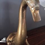 Pair d swans solid brass wall light