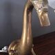 Pair d swans solid brass wall light