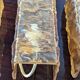 3 champagne-colored resin wall lights 1960 France