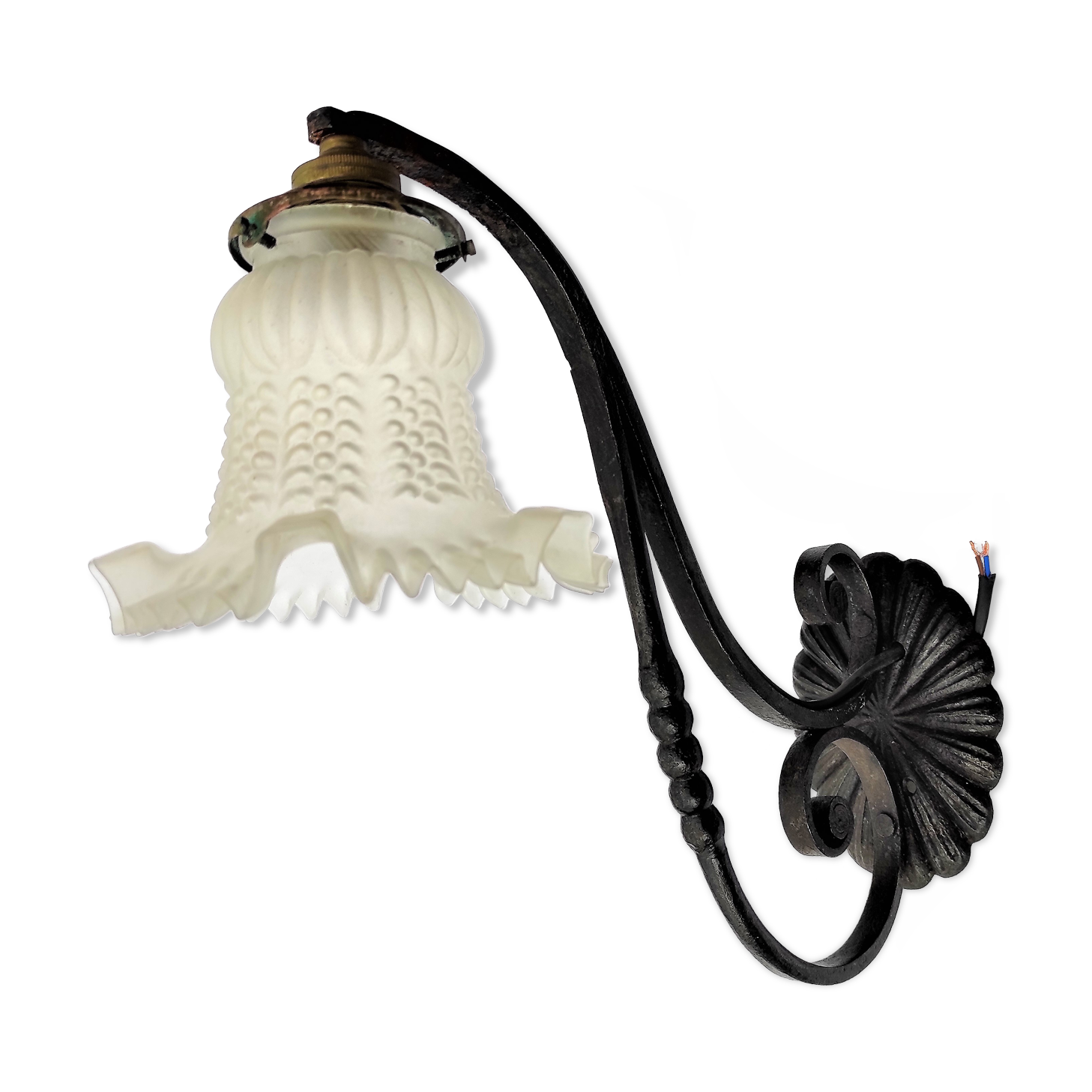 Interior wrought iron wall lamp early 20th centuries