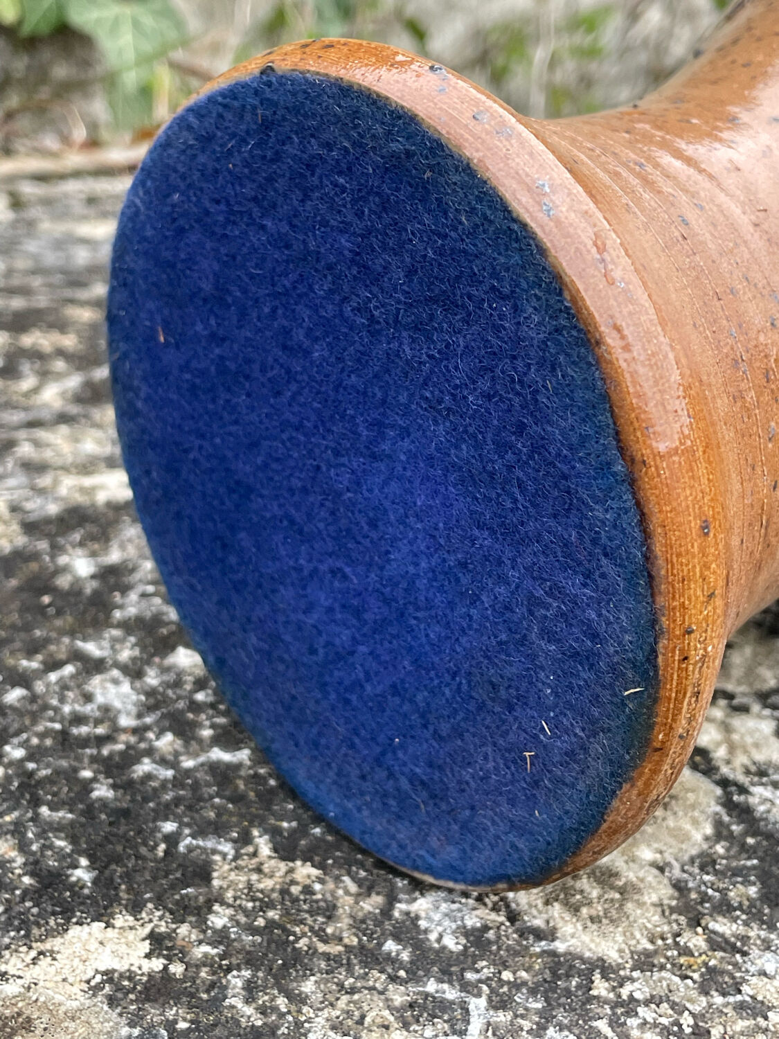 Vintage pyrite and glazed stoneware pitcher