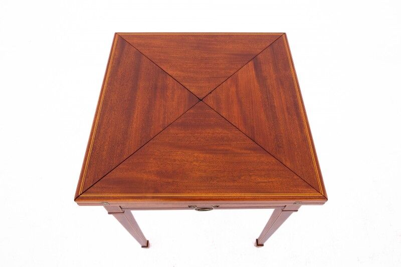 Folding game table, Western Europe, around 1890. Antique. After renovation.