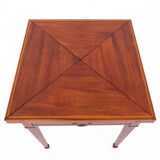 Folding game table, Western Europe, around 1890. Antique. After renovation.