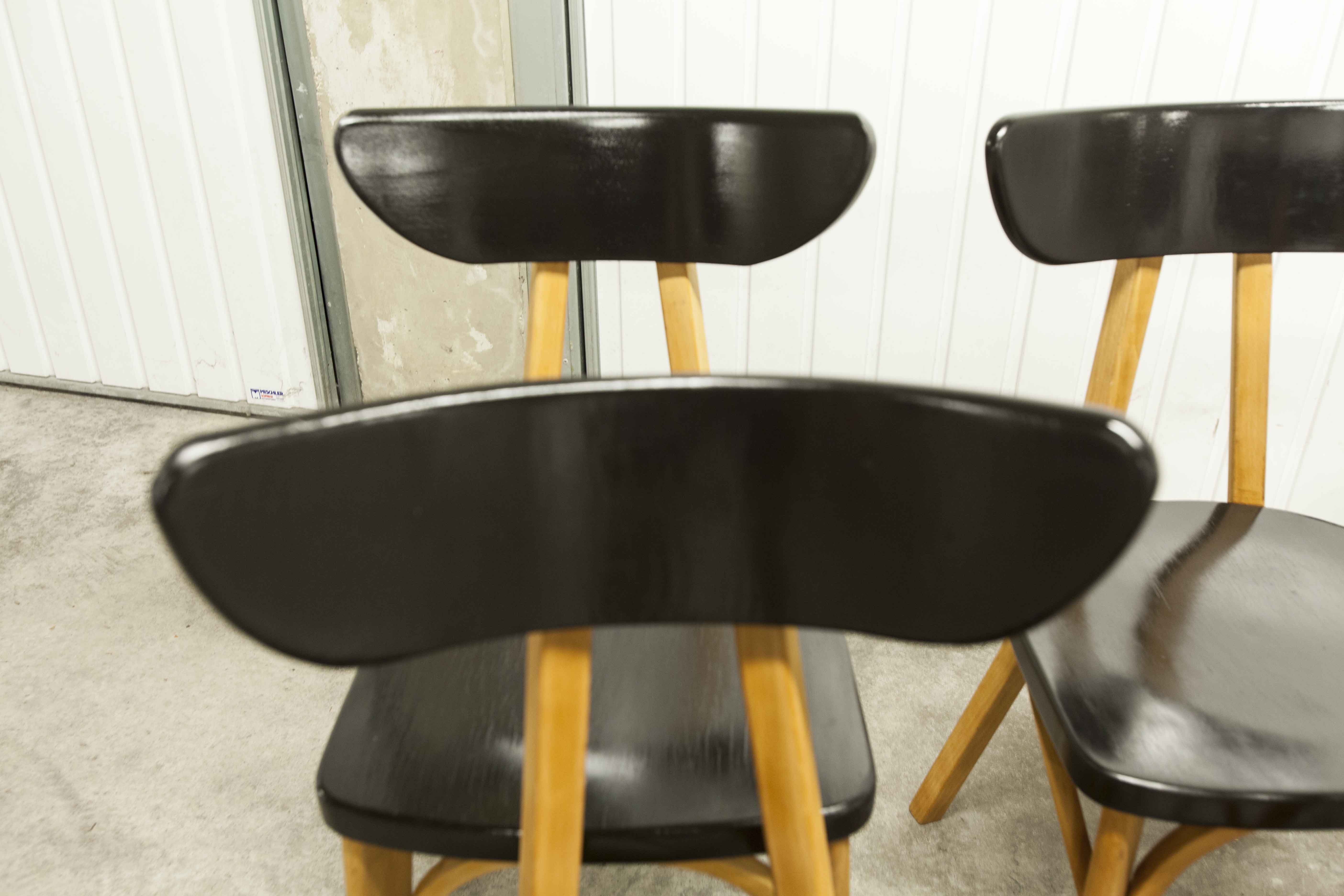 Set of 6 restored Luterma "banana" chairs