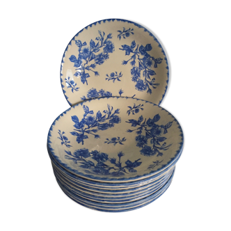 10 assiettes creuses vaisselle ancienne
