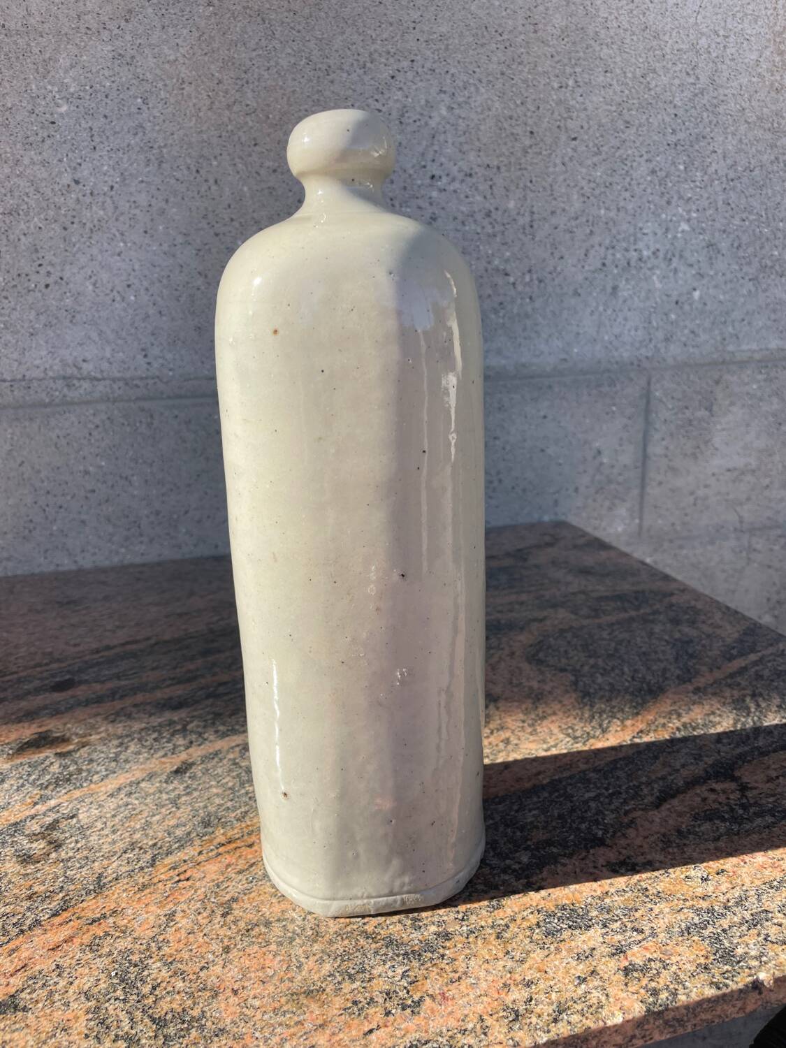 Antique glazed stoneware bottle