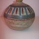 Vase boule en grès vintage signé Kamini