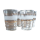 Lot de 8 verres granités blancs