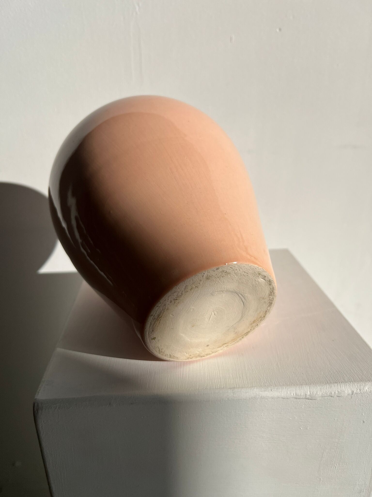 Light pink glazed ceramic vase H:22cm