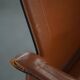 Set of 4 brown/red leather armchairs, Tito Agnoli, modern Italian, 1970s.