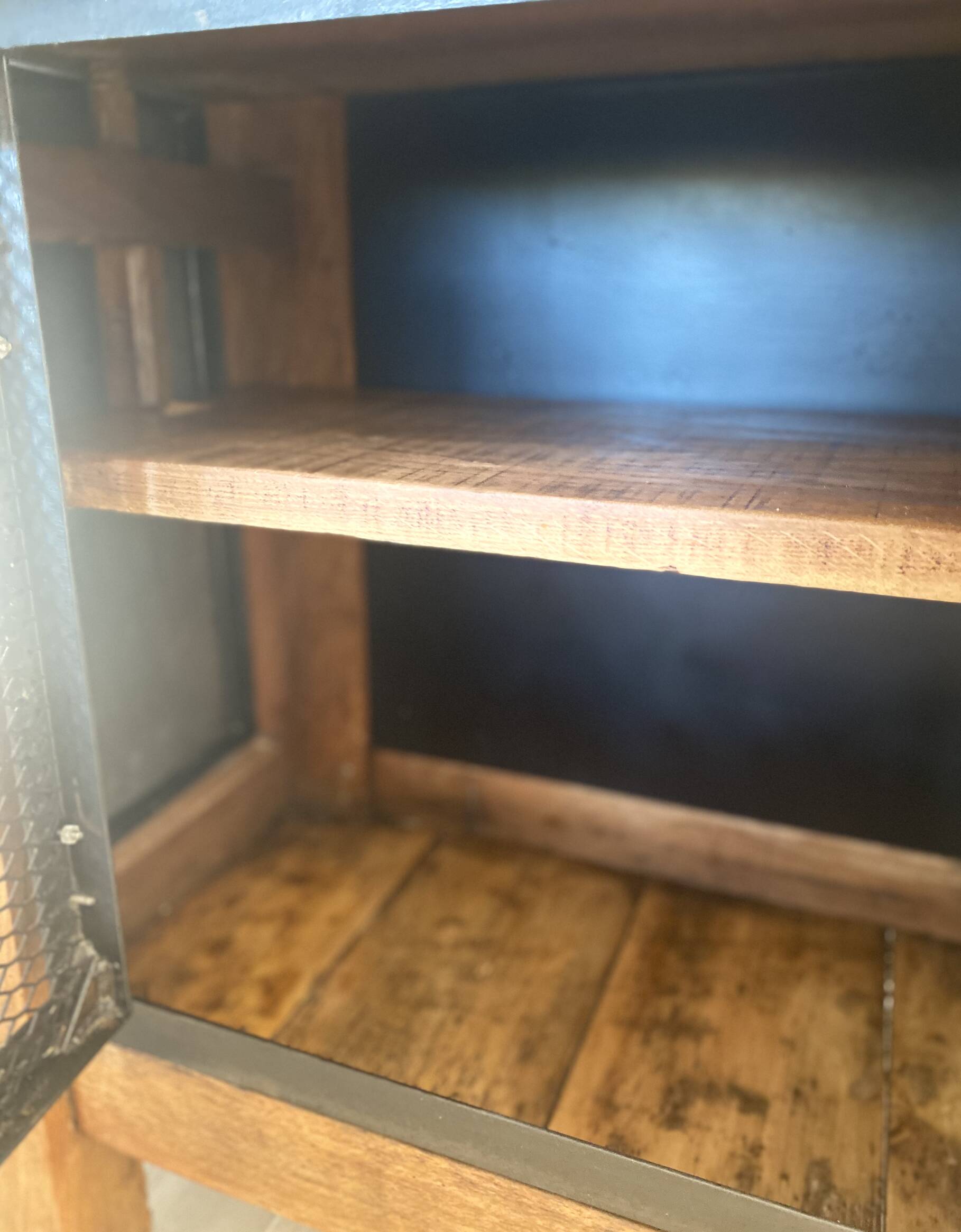 Restored and customised carpenter's workbench