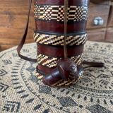 Leather-covered bottle