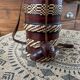 Leather-covered bottle