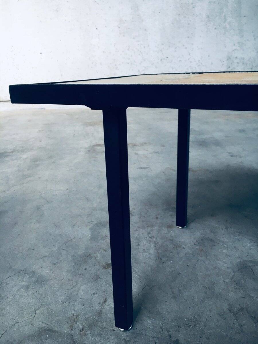 Mid-Century Minimalist Ceramic Tile Coffee Table, France, 1960s